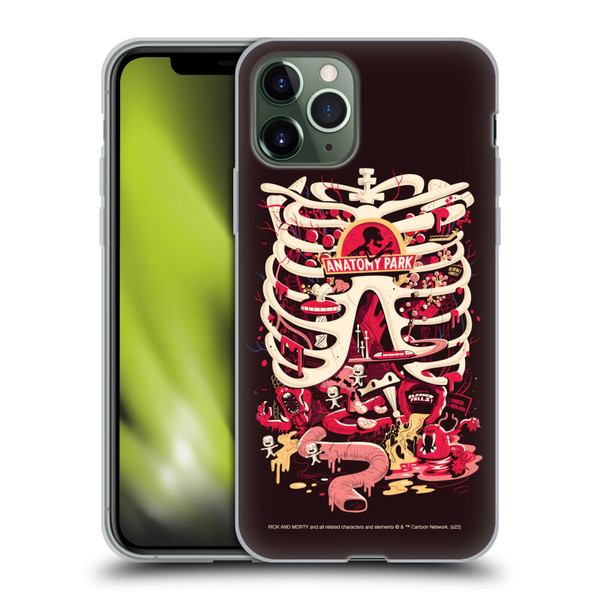 Rick And Morty Season 1 & 2 Graphics Anatomy Park Soft Gel Case for Apple iPhone 11 Pro