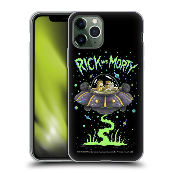 Rick And Morty Season 1 & 2 Graphics The Space Cruiser Soft Gel Case for Apple iPhone 11 Pro