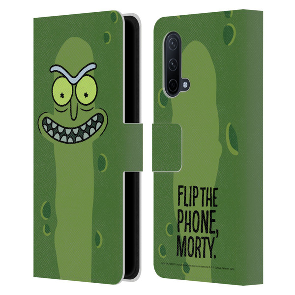 Rick And Morty Season 3 Graphics Pickle Rick Leather Book Wallet Case Cover For OnePlus Nord CE 5G