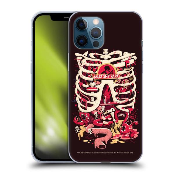 Rick And Morty Season 1 & 2 Graphics Anatomy Park Soft Gel Case for Apple iPhone 12 Pro Max