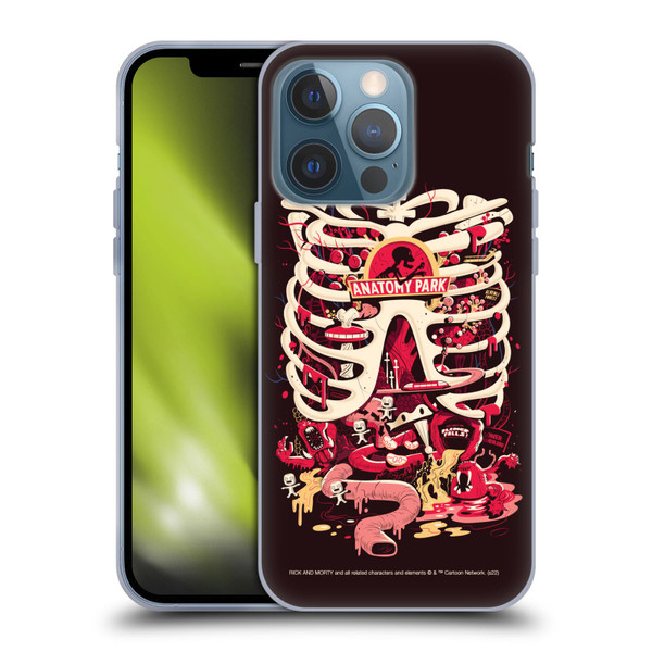 Rick And Morty Season 1 & 2 Graphics Anatomy Park Soft Gel Case for Apple iPhone 13 Pro