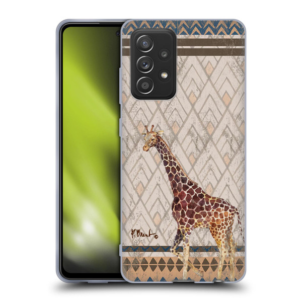 Paul Brent Animals Tribal Giraffe Soft Gel Case for Samsung Galaxy A52 / A52s / 5G (2021)