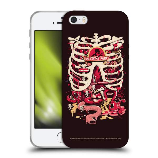 Rick And Morty Season 1 & 2 Graphics Anatomy Park Soft Gel Case for Apple iPhone 5 / 5s / iPhone SE 2016