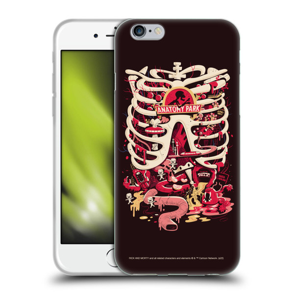 Rick And Morty Season 1 & 2 Graphics Anatomy Park Soft Gel Case for Apple iPhone 6 / iPhone 6s