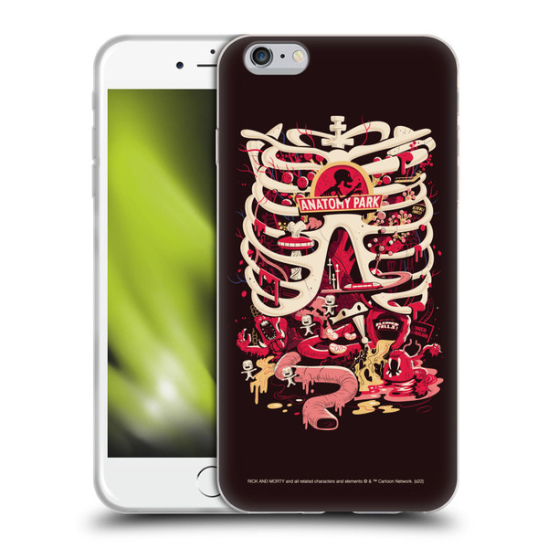Rick And Morty Season 1 & 2 Graphics Anatomy Park Soft Gel Case for Apple iPhone 6 Plus / iPhone 6s Plus