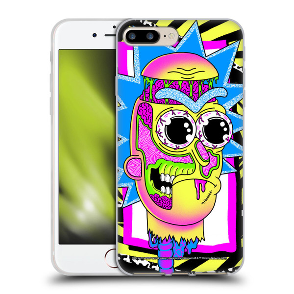 Rick And Morty Season 1 & 2 Graphics Rick Soft Gel Case for Apple iPhone 7 Plus / iPhone 8 Plus