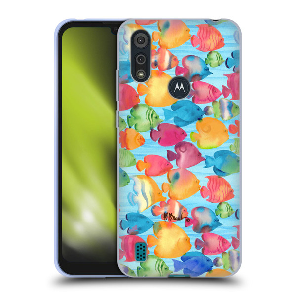 Paul Brent Coastal Tropical Fish School Soft Gel Case for Motorola Moto E6s (2020)