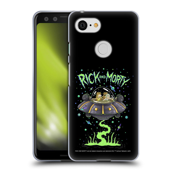 Rick And Morty Season 1 & 2 Graphics The Space Cruiser Soft Gel Case for Google Pixel 3