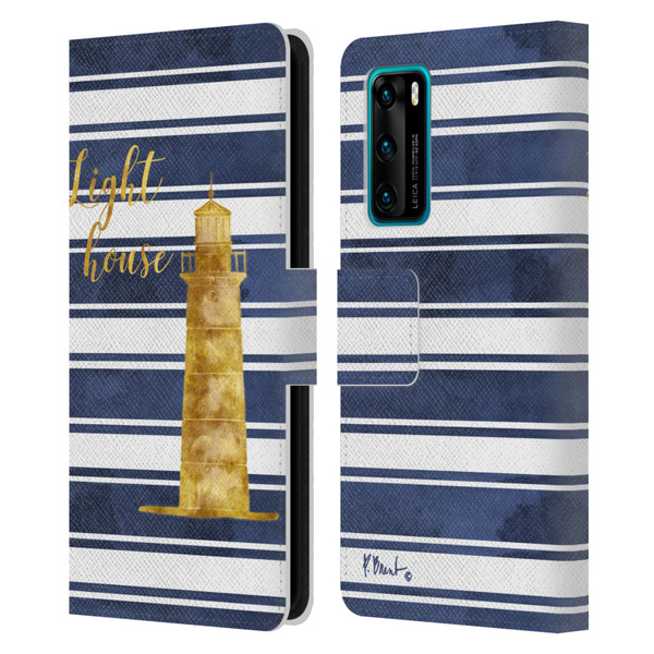 Paul Brent Nautical Lighthouse Leather Book Wallet Case Cover For Huawei P40 5G