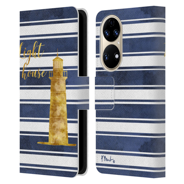 Paul Brent Nautical Lighthouse Leather Book Wallet Case Cover For Huawei P50