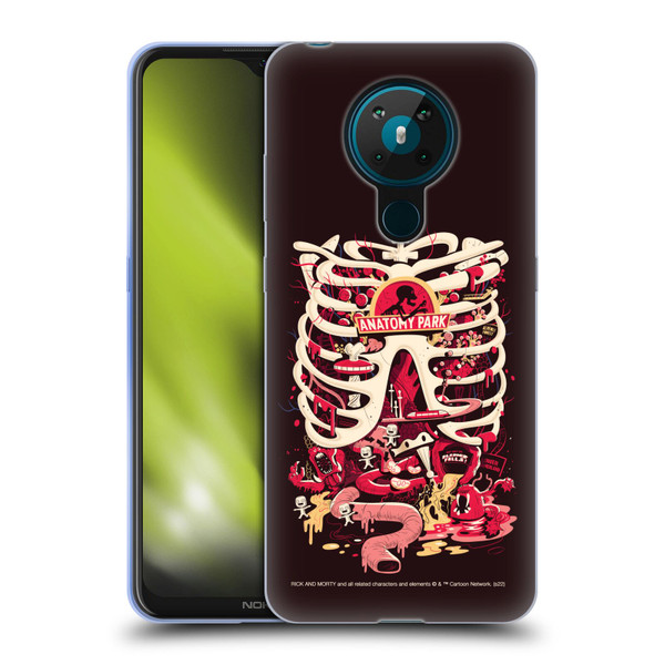Rick And Morty Season 1 & 2 Graphics Anatomy Park Soft Gel Case for Nokia 5.3