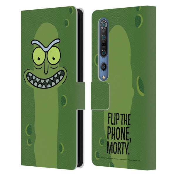 Rick And Morty Season 3 Graphics Pickle Rick Leather Book Wallet Case Cover For Xiaomi Mi 10 5G / Mi 10 Pro 5G