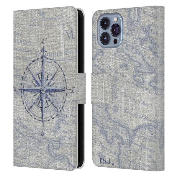 Paul Brent Nautical Vintage Compass Leather Book Wallet Case Cover For Apple iPhone 14