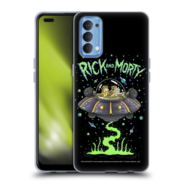 Rick And Morty Season 1 & 2 Graphics The Space Cruiser Soft Gel Case for OPPO Reno 4 5G