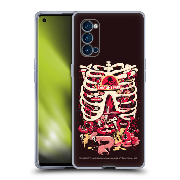 Rick And Morty Season 1 & 2 Graphics Anatomy Park Soft Gel Case for OPPO Reno 4 Pro 5G