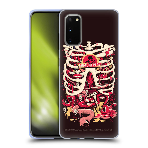 Rick And Morty Season 1 & 2 Graphics Anatomy Park Soft Gel Case for Samsung Galaxy S20 / S20 5G