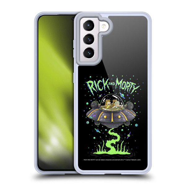 Rick And Morty Season 1 & 2 Graphics The Space Cruiser Soft Gel Case for Samsung Galaxy S21 5G