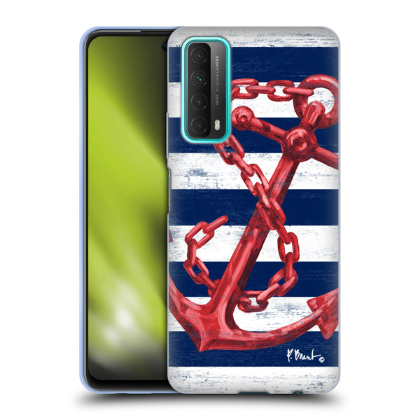 Paul Brent Nautical Westerly Anchor Red Soft Gel Case for Huawei P Smart (2021)