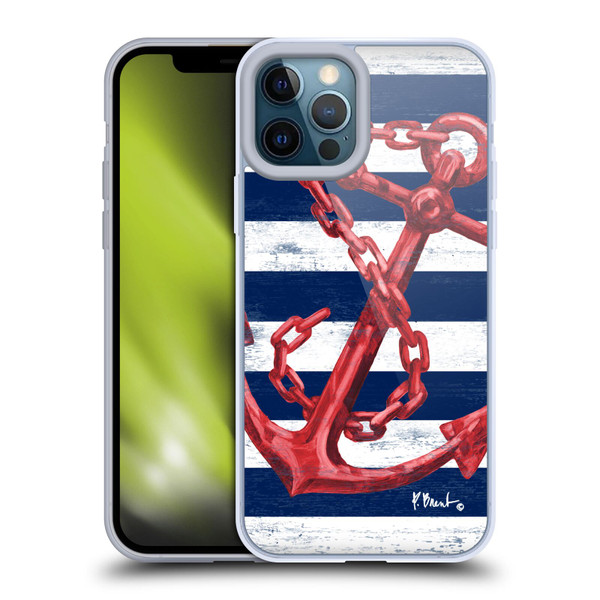 Paul Brent Nautical Westerly Anchor Red Soft Gel Case for Apple iPhone 12 Pro Max