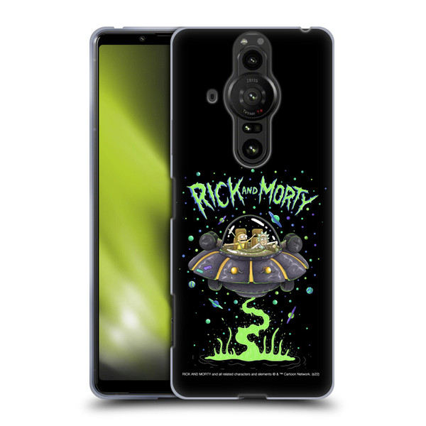 Rick And Morty Season 1 & 2 Graphics The Space Cruiser Soft Gel Case for Sony Xperia Pro-I