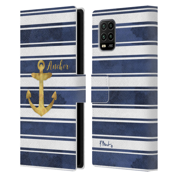 Paul Brent Nautical Anchor Leather Book Wallet Case Cover For Xiaomi Mi 10 Lite 5G