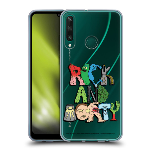 Rick And Morty Season 3 Character Art Typography Soft Gel Case for Huawei Y6p