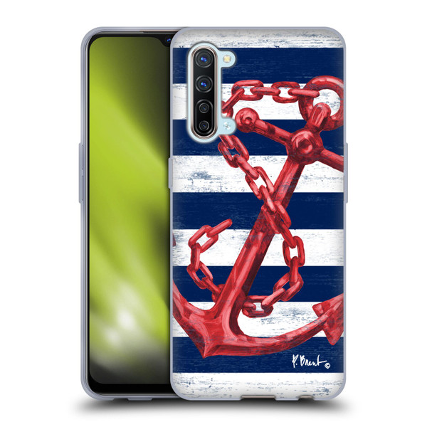 Paul Brent Nautical Westerly Anchor Red Soft Gel Case for OPPO Find X2 Lite 5G