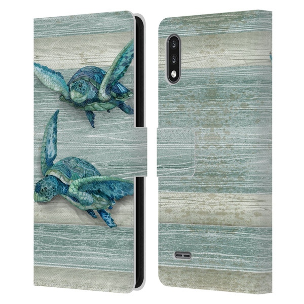 Paul Brent Sea Creatures Turtle Leather Book Wallet Case Cover For LG K22