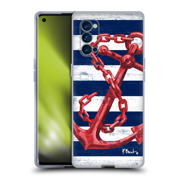 Paul Brent Nautical Westerly Anchor Red Soft Gel Case for OPPO Reno 4 Pro 5G