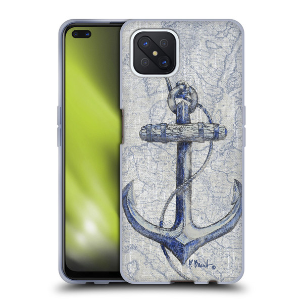 Paul Brent Nautical Vintage Anchor Soft Gel Case for OPPO Reno4 Z 5G