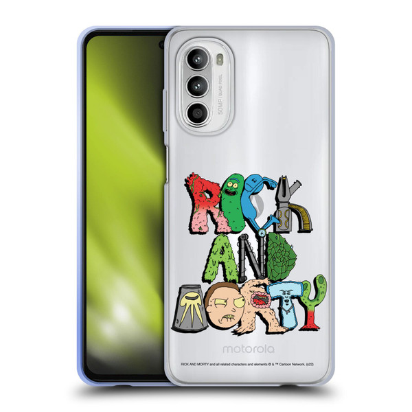 Rick And Morty Season 3 Character Art Typography Soft Gel Case for Motorola Moto G52