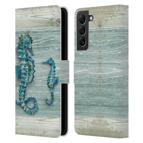 Paul Brent Sea Creatures Seahorse Leather Book Wallet Case Cover For Samsung Galaxy S22+ 5G
