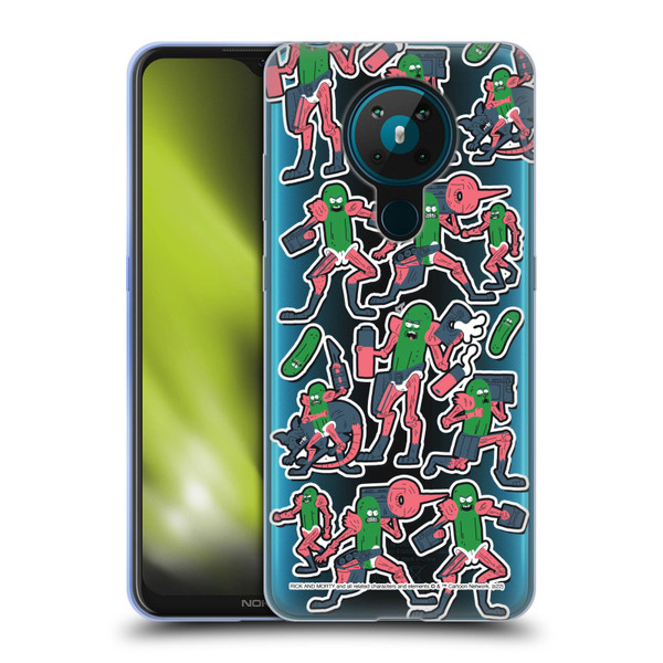 Rick And Morty Season 3 Character Art Pickle Rick Stickers Print Soft Gel Case for Nokia 5.3