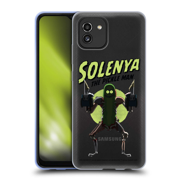 Rick And Morty Season 3 Character Art Pickle Rick Soft Gel Case for Samsung Galaxy A03 (2021)