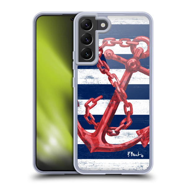 Paul Brent Nautical Westerly Anchor Red Soft Gel Case for Samsung Galaxy S22+ 5G