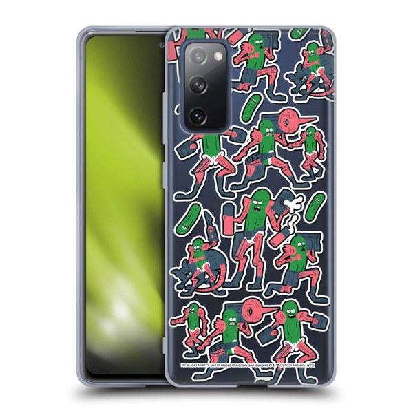 Rick And Morty Season 3 Character Art Pickle Rick Stickers Print Soft Gel Case for Samsung Galaxy S20 FE / 5G