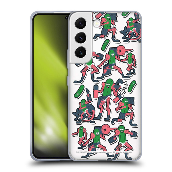 Rick And Morty Season 3 Character Art Pickle Rick Stickers Print Soft Gel Case for Samsung Galaxy S22 5G