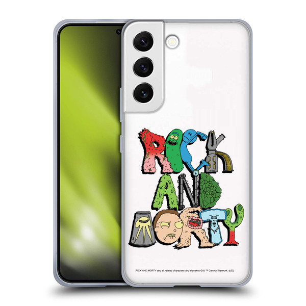 Rick And Morty Season 3 Character Art Typography Soft Gel Case for Samsung Galaxy S22 5G