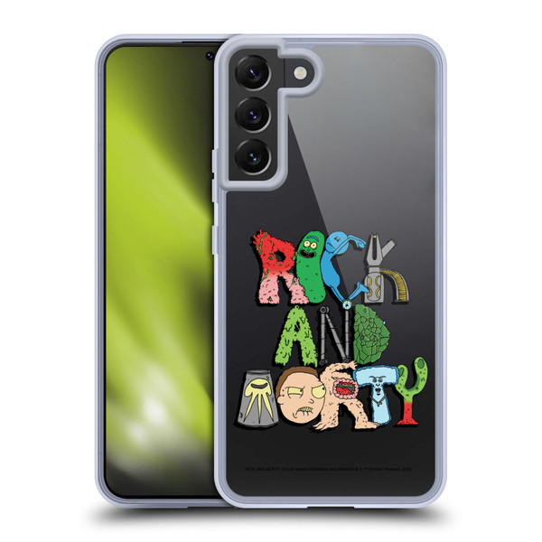 Rick And Morty Season 3 Character Art Typography Soft Gel Case for Samsung Galaxy S22+ 5G