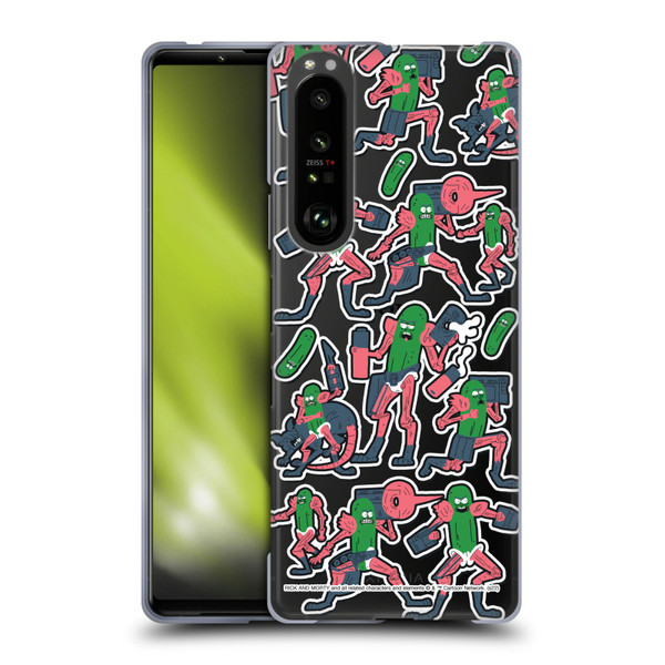 Rick And Morty Season 3 Character Art Pickle Rick Stickers Print Soft Gel Case for Sony Xperia 1 III