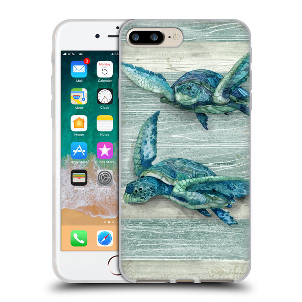 Paul Brent Sea Creatures Turtle Soft Gel Case for Apple iPhone 7 Plus / iPhone 8 Plus