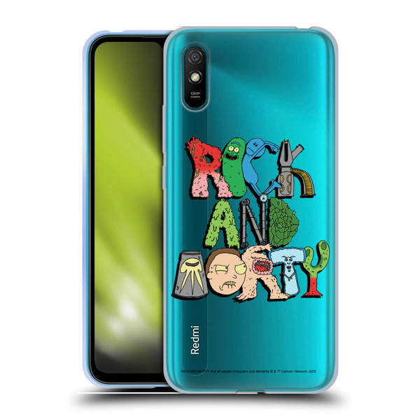 Rick And Morty Season 3 Character Art Typography Soft Gel Case for Xiaomi Redmi 9A / Redmi 9AT