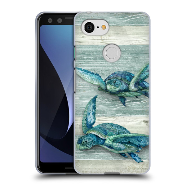 Paul Brent Sea Creatures Turtle Soft Gel Case for Google Pixel 3