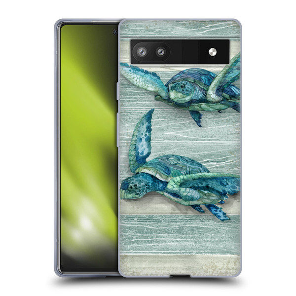 Paul Brent Sea Creatures Turtle Soft Gel Case for Google Pixel 6a