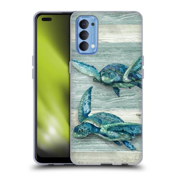 Paul Brent Sea Creatures Turtle Soft Gel Case for OPPO Reno 4 5G