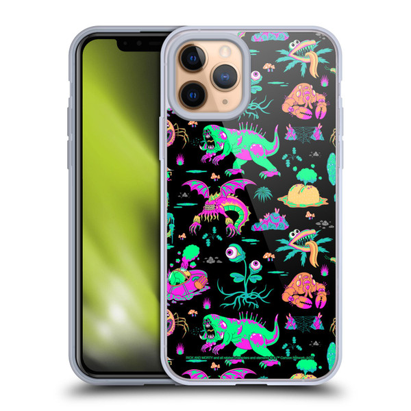 Rick And Morty Season 3 Graphics Aliens Soft Gel Case for Apple iPhone 11 Pro