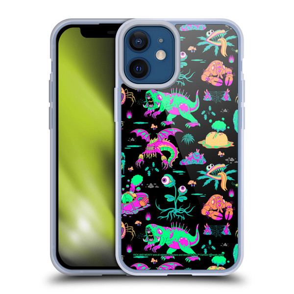 Rick And Morty Season 3 Graphics Aliens Soft Gel Case for Apple iPhone 12 Mini & MagSafe