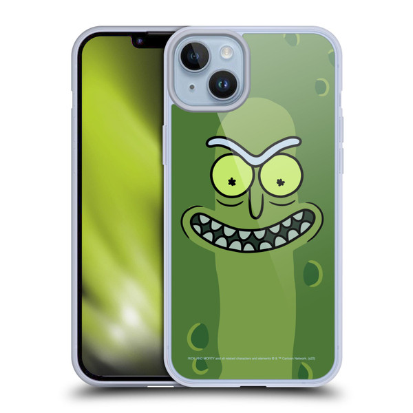 Rick And Morty Season 3 Graphics Pickle Rick Soft Gel Case for Apple iPhone 14 Plus & MagSafe