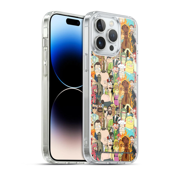 Rick And Morty Season 3 Graphics Interdimensional Space Cable Soft Gel Case for Apple iPhone 14 Pro Max & MagSafe