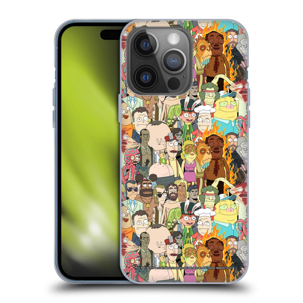 Rick And Morty Season 3 Graphics Interdimensional Space Cable Soft Gel Case for Apple iPhone 14 Pro